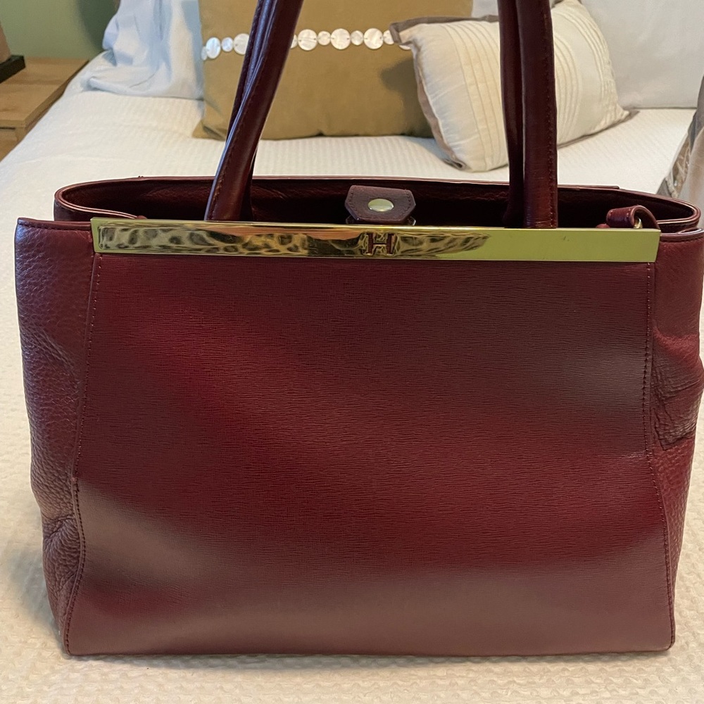 Halston burgundy bag